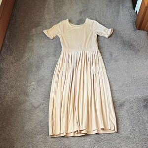 Inherit Emersyn Beige Pleated Dress SIZE XS